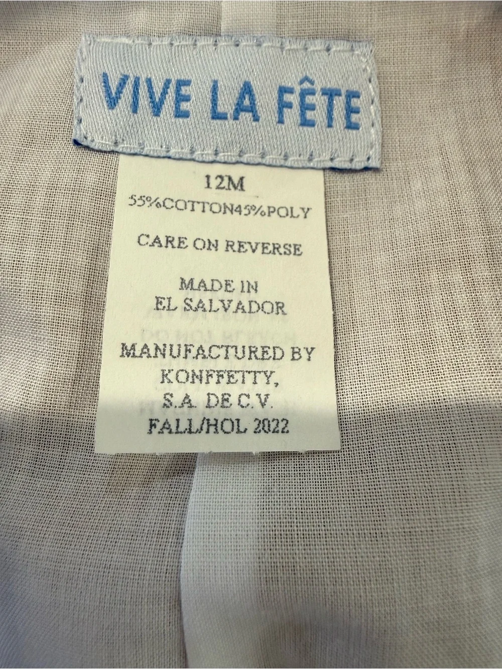 Viva La Fete embroidered logo